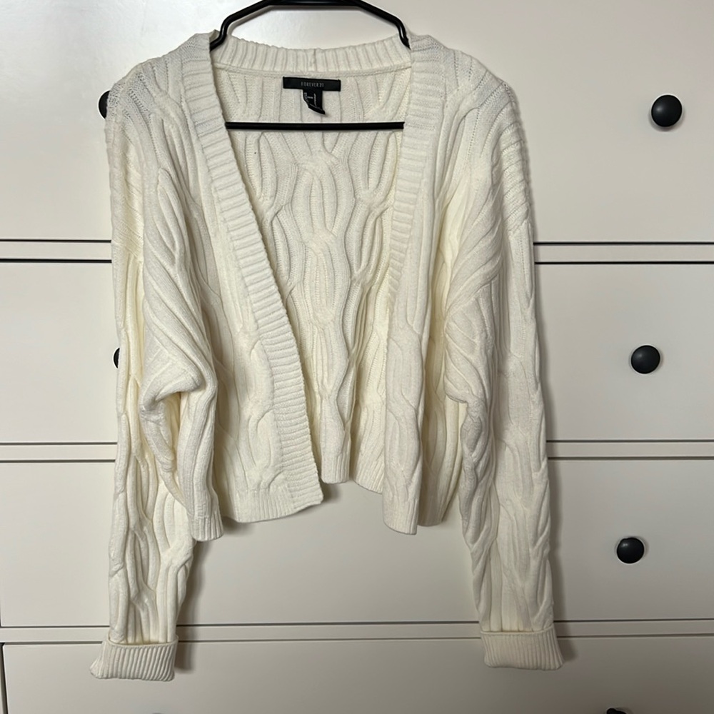 Off-white Forever 21 braided cardigan